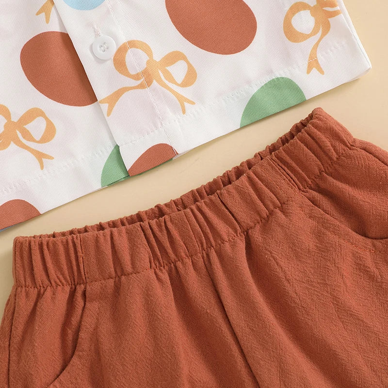 Toddler Boy Spring Outfit Sleeveless Bunny Carrot Print Tank Top with Drawstring Waist Shorts Set for Summer Fun