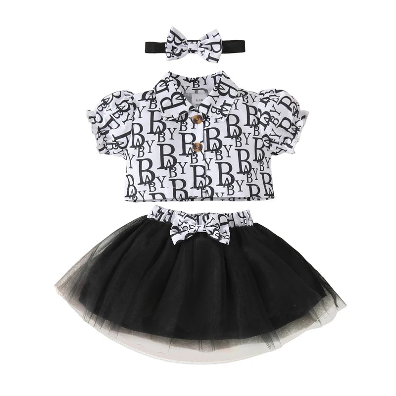 Toddler Girls 2-piece Set Floral Print Top with Ruffle Shorts and Matching Headband Summer Outfit for Baby Girls