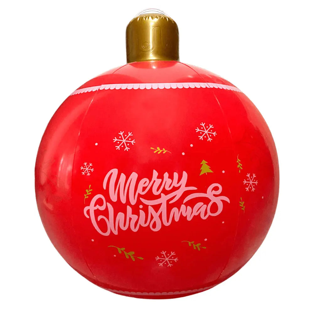 25 inch Christmas Ball PVC Inflatable Decoration Balls Xmas Tree Decorative Ball Ornaments New Year Outdoor 2024 Christmas Decor