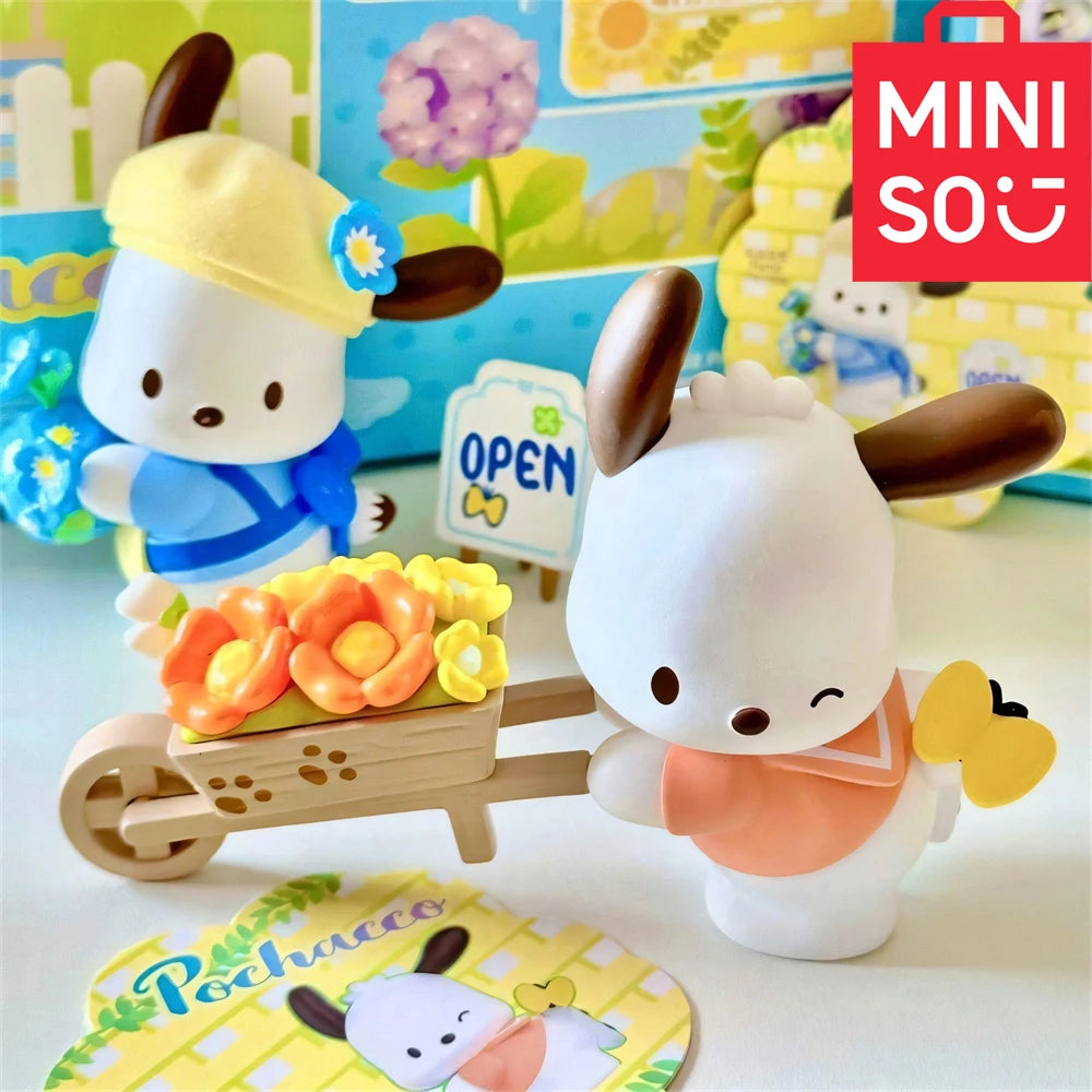 MINISO Pochacco Flowers And Young Pochacco's Small Garden Series Mystery Box Fashion Play Handmade Decorative Gifts Random Style