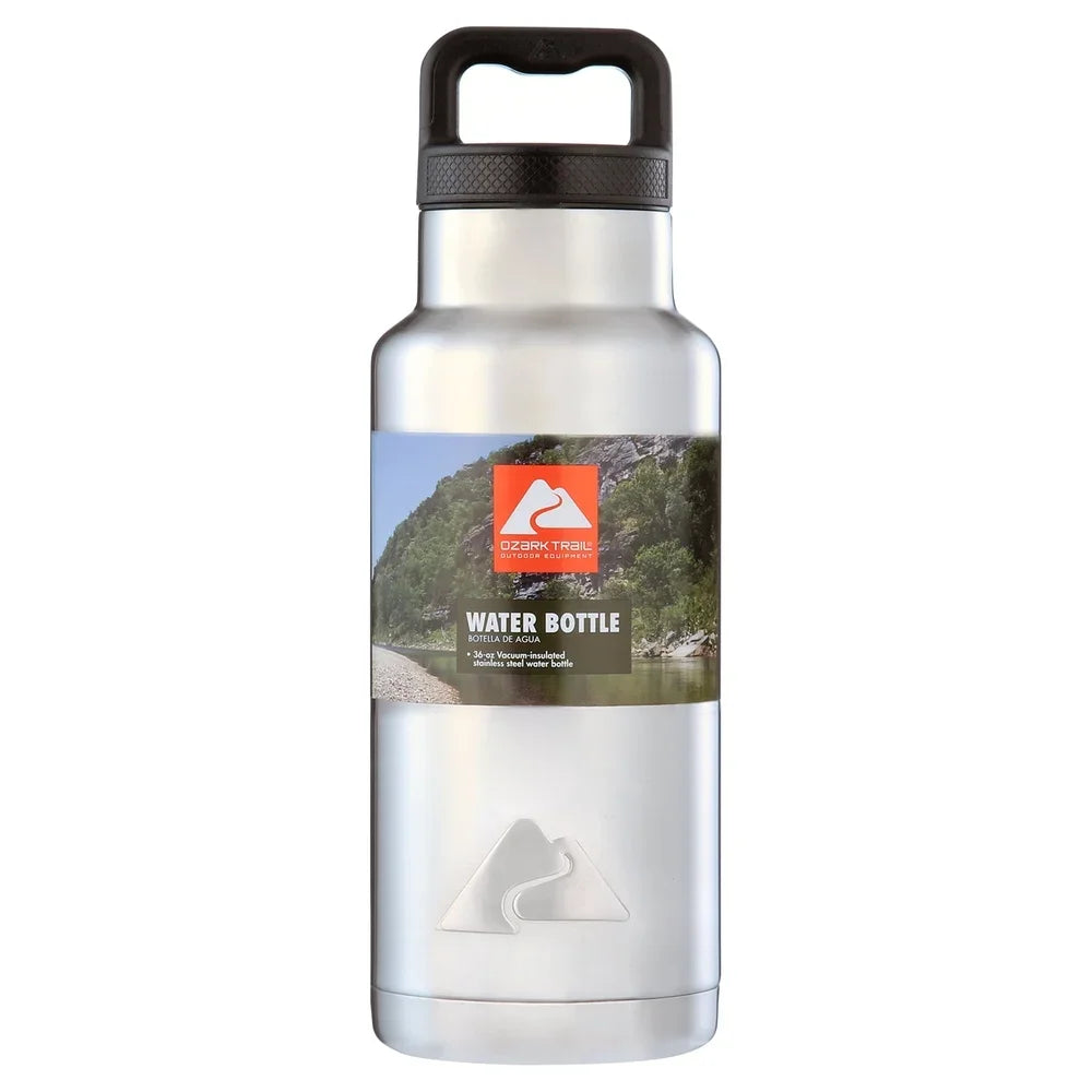 Insulated Double Wall Stainless Steel Water Bottle with Wide Mouth Perfect Hiking Camping Travel Adventures