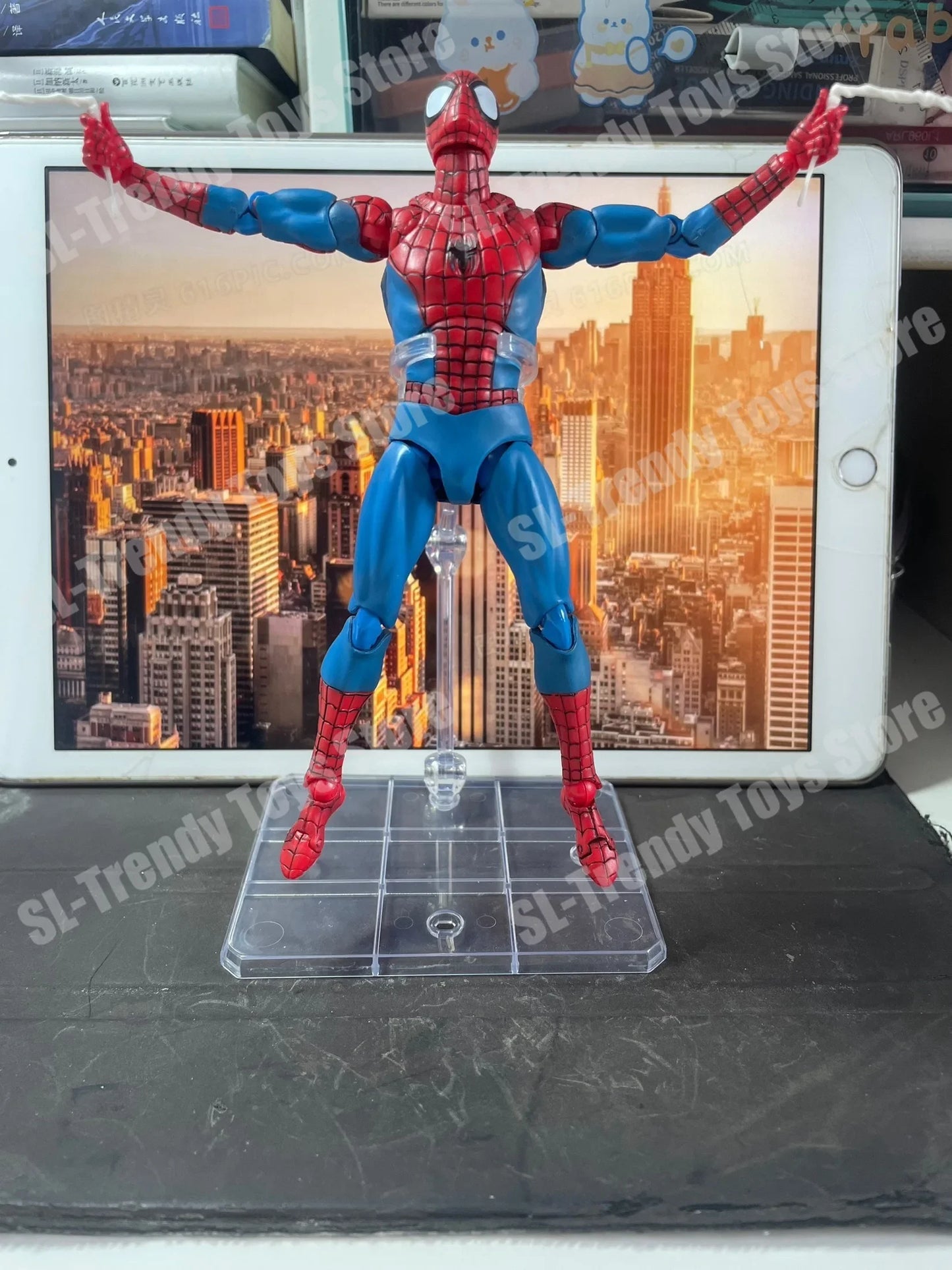 In Stock Ct Toys Spiderman Figure Mafex 185 The Amazing Spider-Man SHF Anime Action Figure Customized Gifts Toys