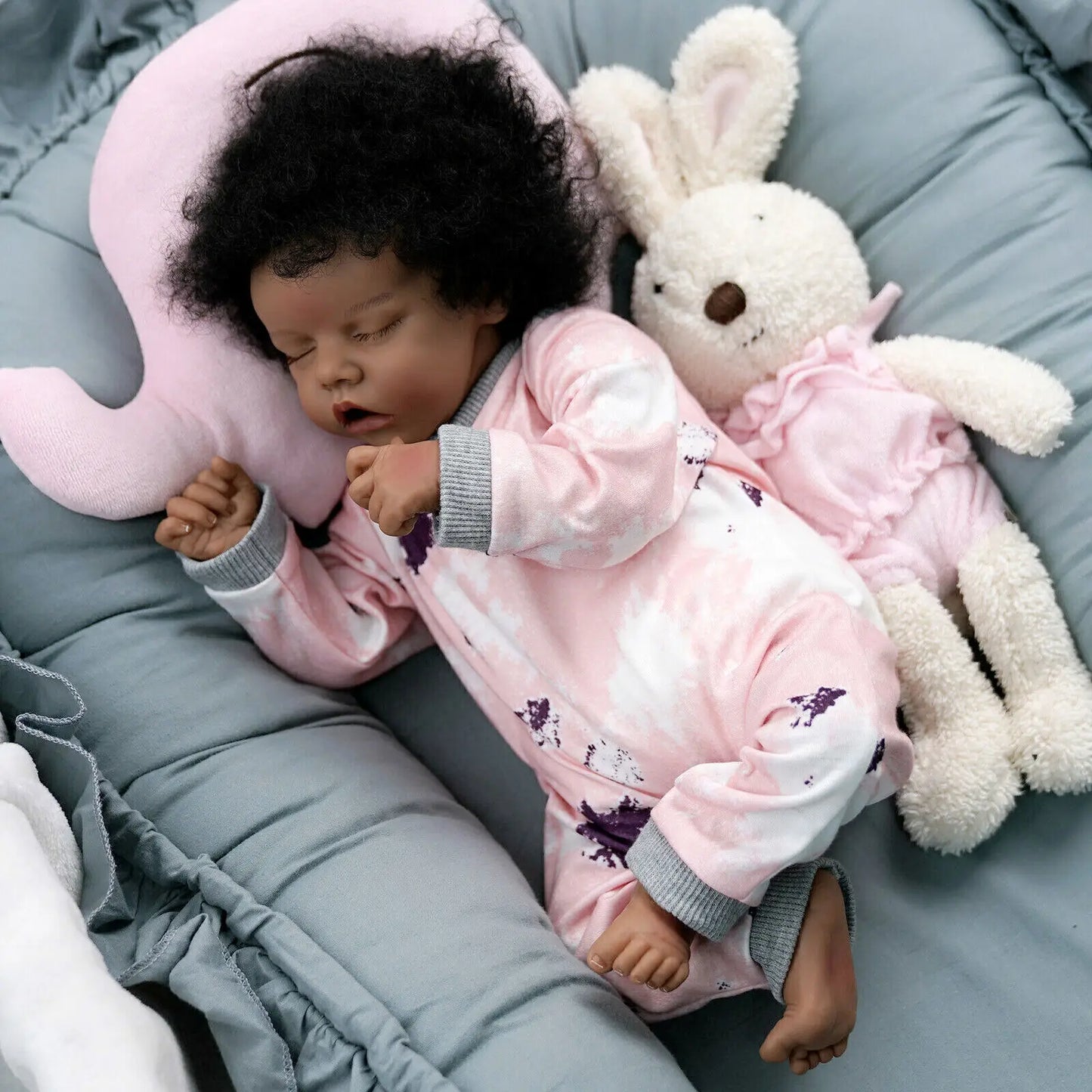 Risbecko 17 Inch Reborn Baby Doll Cute Doll Soft Touch 3D Paint and Visible Veins - Collectible Art Doll Gift Birthday Gift