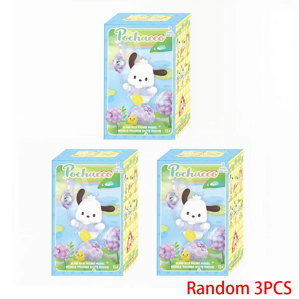 MINISO Pochacco Flowers And Young Pochacco's Small Garden Series Mystery Box Fashion Play Handmade Decorative Gifts Random Style