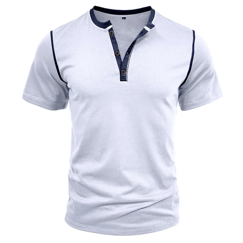 Men s Lightweight V-Neck T-Shirts Breathable Fit Solid Color Short Sleeve Casual Tops Summer Fashion Tee Shirt