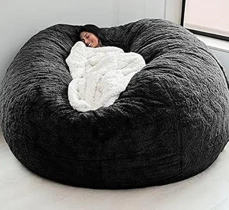 Giant Bean Bag Chair for Kids Adults, 6ft 7ft Bean Bag Chair (No Filler) Washable Jumbo Bean Bag Sofa Sack Chair Large Lounger F