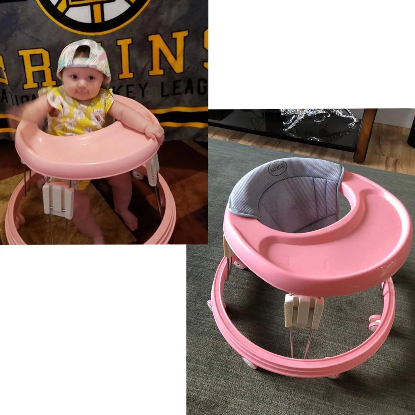 Baby Walker, Foldable Multi-Function Anti-Rollover Walker
