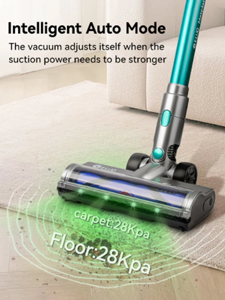 E.LUO Vacuum Cleaner Stretchable Lightweight Dust Sensor Strong Suction 30kpa1h Run Time for Home Pet Carpets Floor Car Cleaning