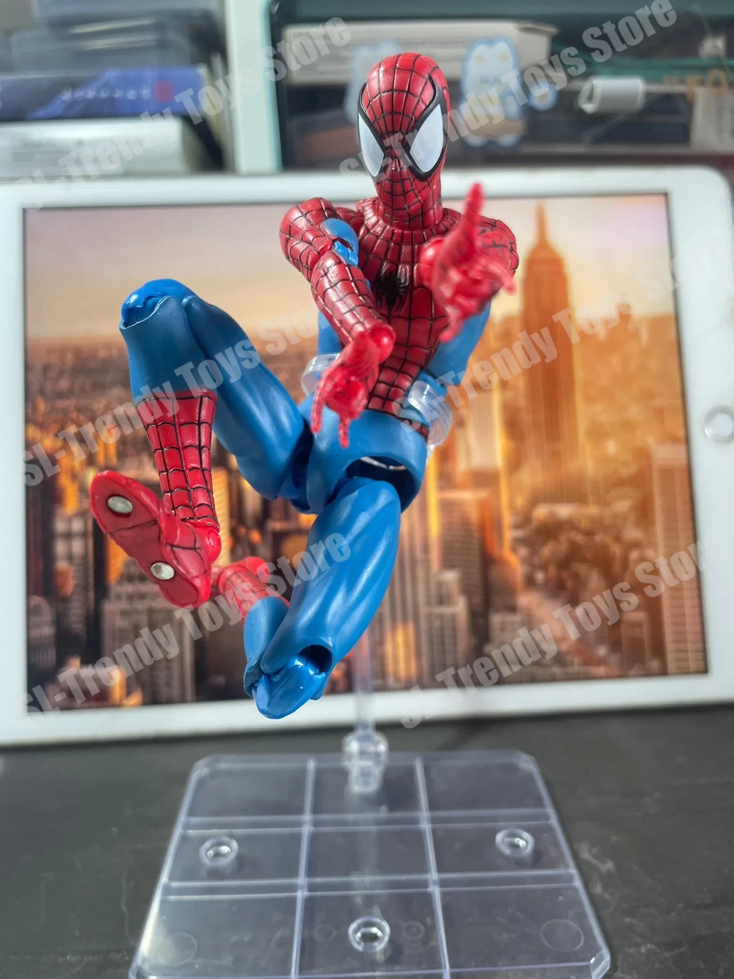 In Stock Ct Toys Spiderman Figure Mafex 185 The Amazing Spider-Man SHF Anime Action Figure Customized Gifts Toys