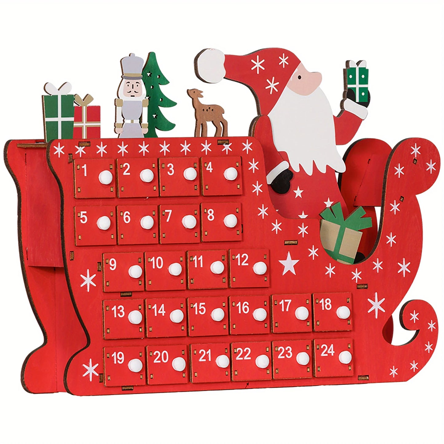 Christmas Advent calendar with 24 drawers, Christmas gifts