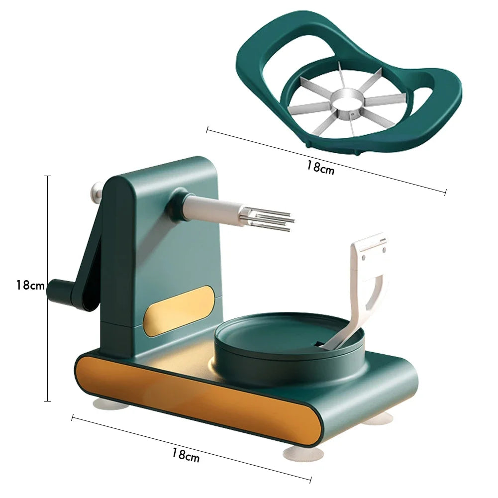 3 in1 Multi-functional Fruit Peeling Machine Fruit Potato Apple Peeler Vegetable Spiralizer Kitchen Hand-cranked Clipping Slicer