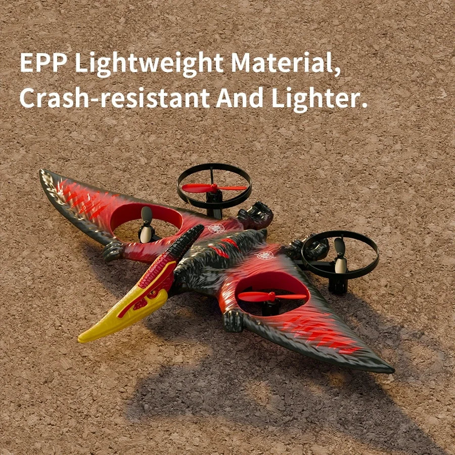 RC Simulation Pterosaur Drone Remote Control Foam Aircraft LED Night Lights 360 Stunt Roll Kids Toys Outdoor Game Boys Gifts