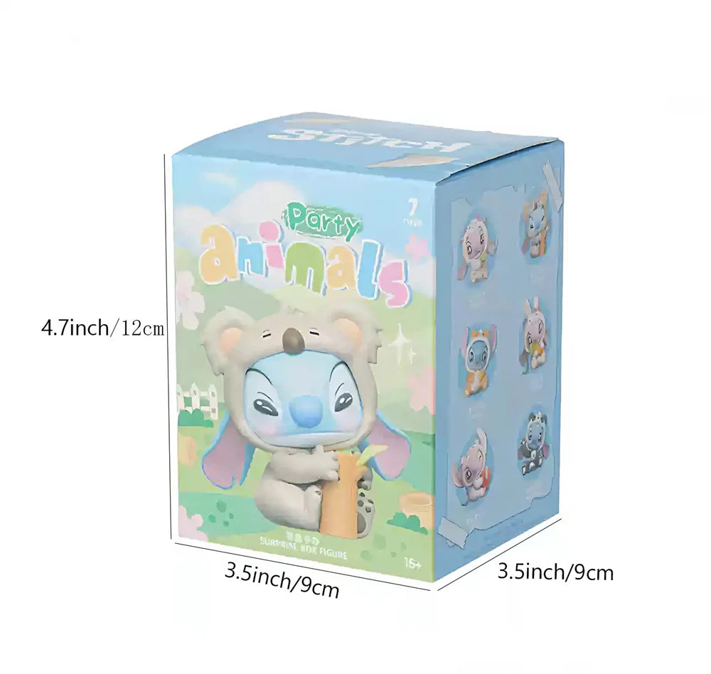 MINISO Disney Stitch Animals Party Series Blind Box Mystery Box Stitch Action Figure Decor Ornament Surprise Bag Birthday Gifts