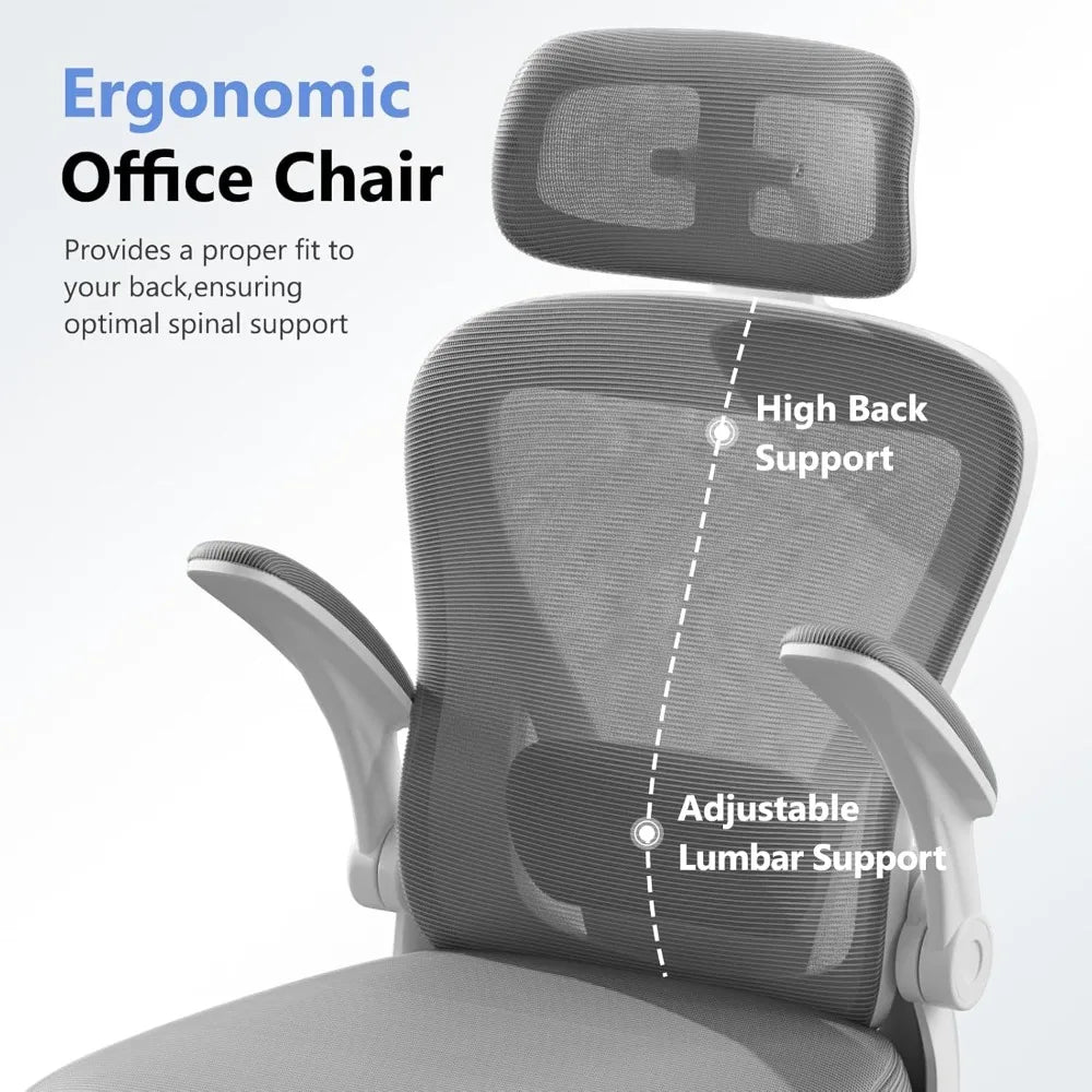Computer Desk Chair, Ergonomic Office Chair M903 with Wheels, High Back Mesh Office Chair with Adjustable Lumbar Support