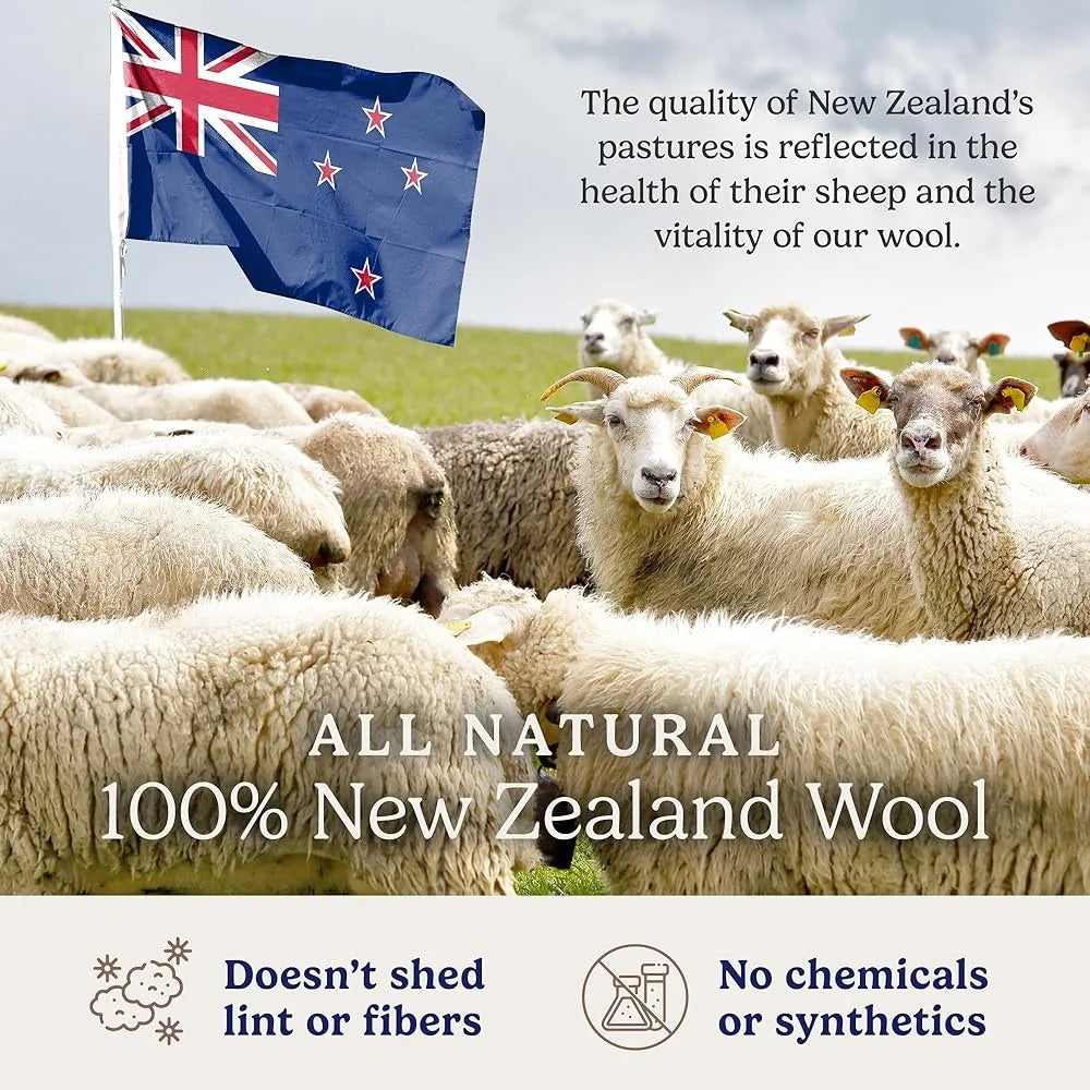 Natural Wool Dryer Balls Reusable Fabric Softener Reduces Wrinkles Saves Energy Shortens Drying Time Cuts Static Cling