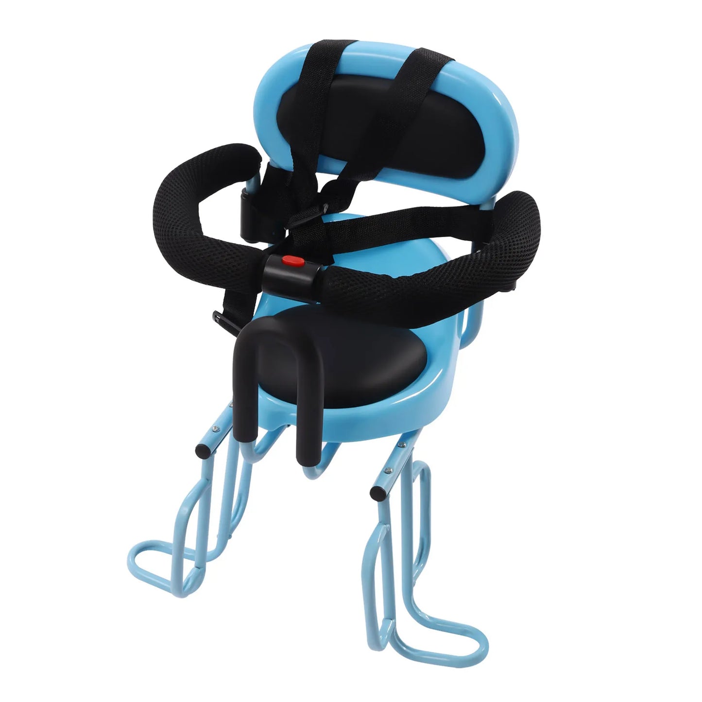 Universal Toddler Bike Seat Safety Child Bike Seat Attachment Front Bicycle Carrier Children's Rear Mounted Bicycle Saddle Blue