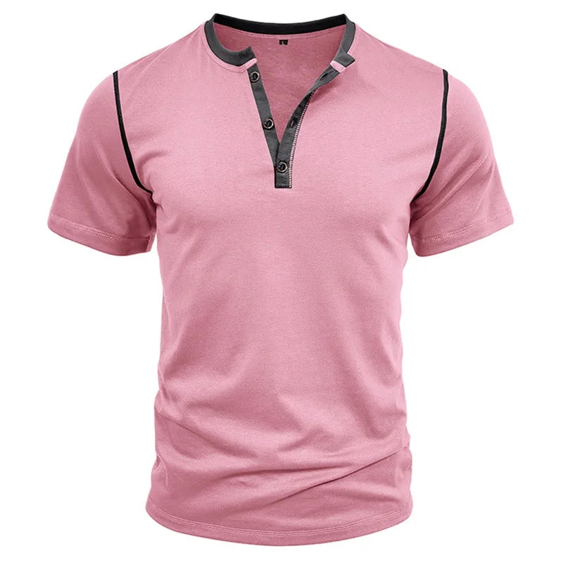 Men s Lightweight V-Neck T-Shirts Breathable Fit Solid Color Short Sleeve Casual Tops Summer Fashion Tee Shirt
