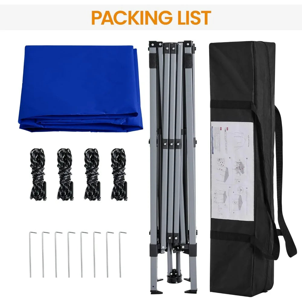 Pop Up Canopy, 10x10 Slant Leg Easy Outdoor Canopy Tent, Folding Portable Instant Shelter Tent with Backpack