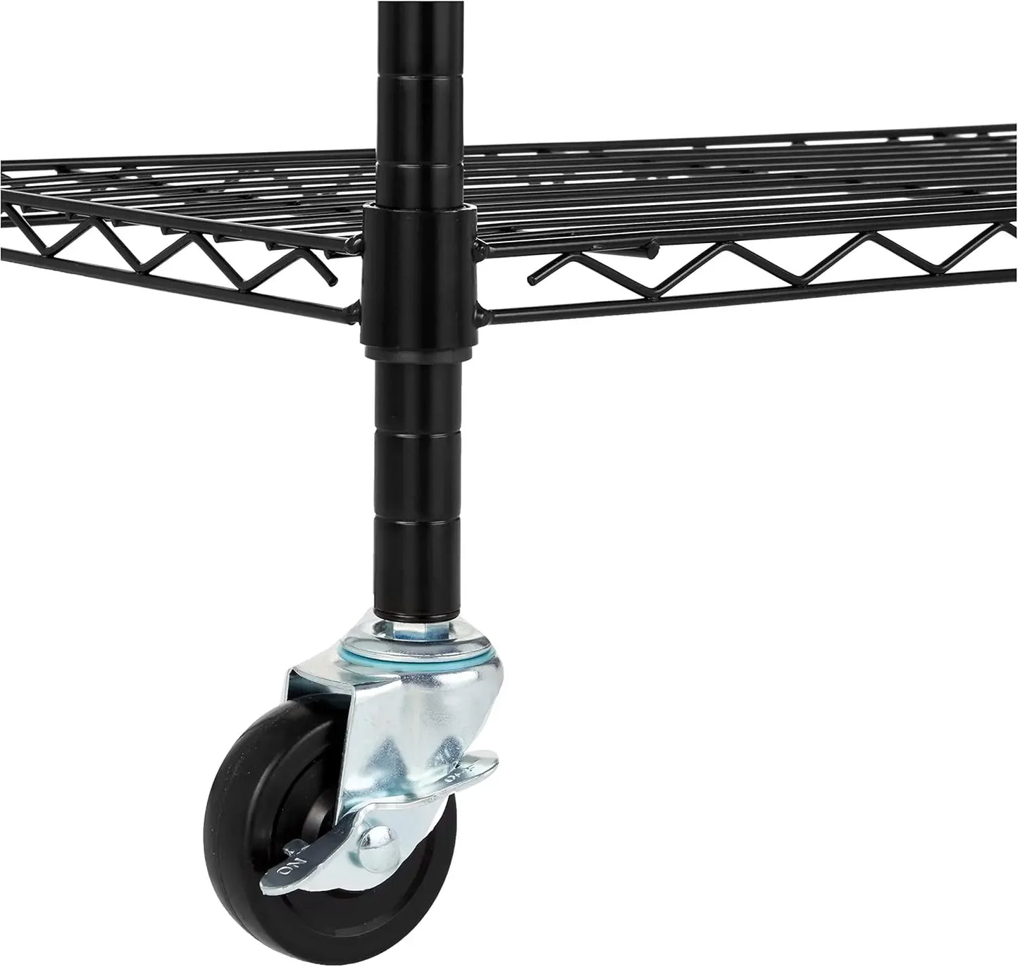 4-Shelf Adjustable, Heavy Duty Storage Shelving Unit on 3'' Wheel Casters, Metal Organizer Wire Rack, 36" L x 14" W x 57.75" H