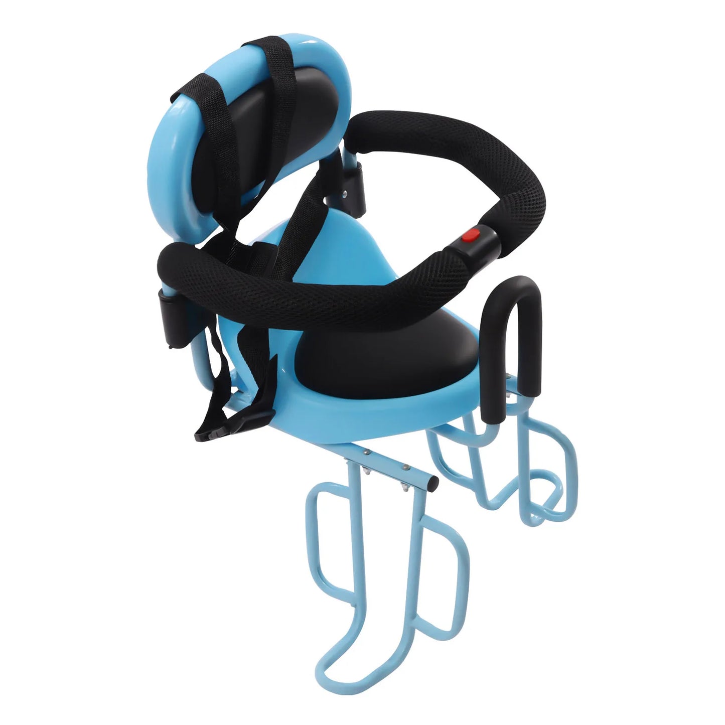 Universal Toddler Bike Seat Safety Child Bike Seat Attachment Front Bicycle Carrier Children's Rear Mounted Bicycle Saddle Blue