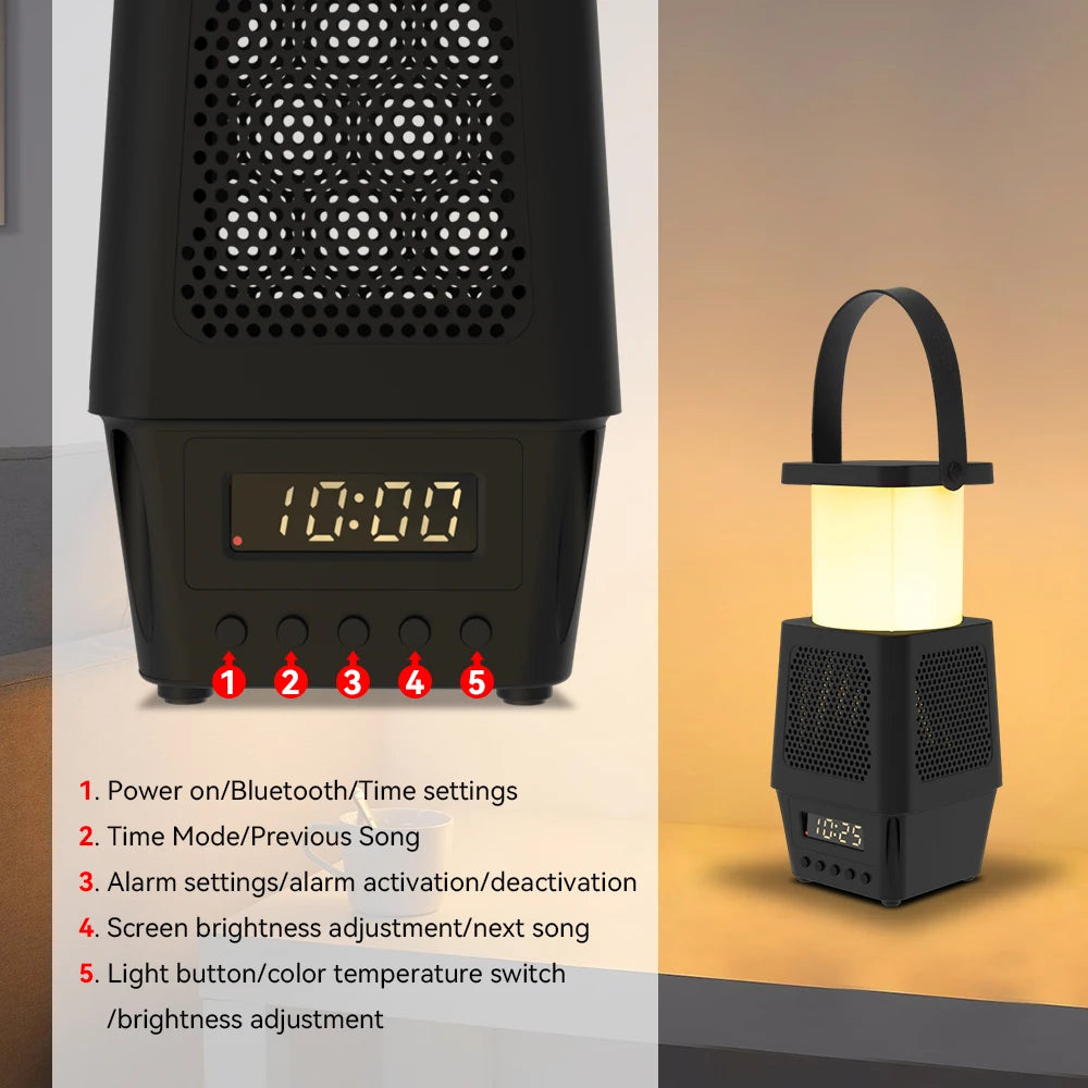 Hand held lamp Camping Light Dimming Portable lantern 3600Mah 2W Warm Light Cold Light USB Charging