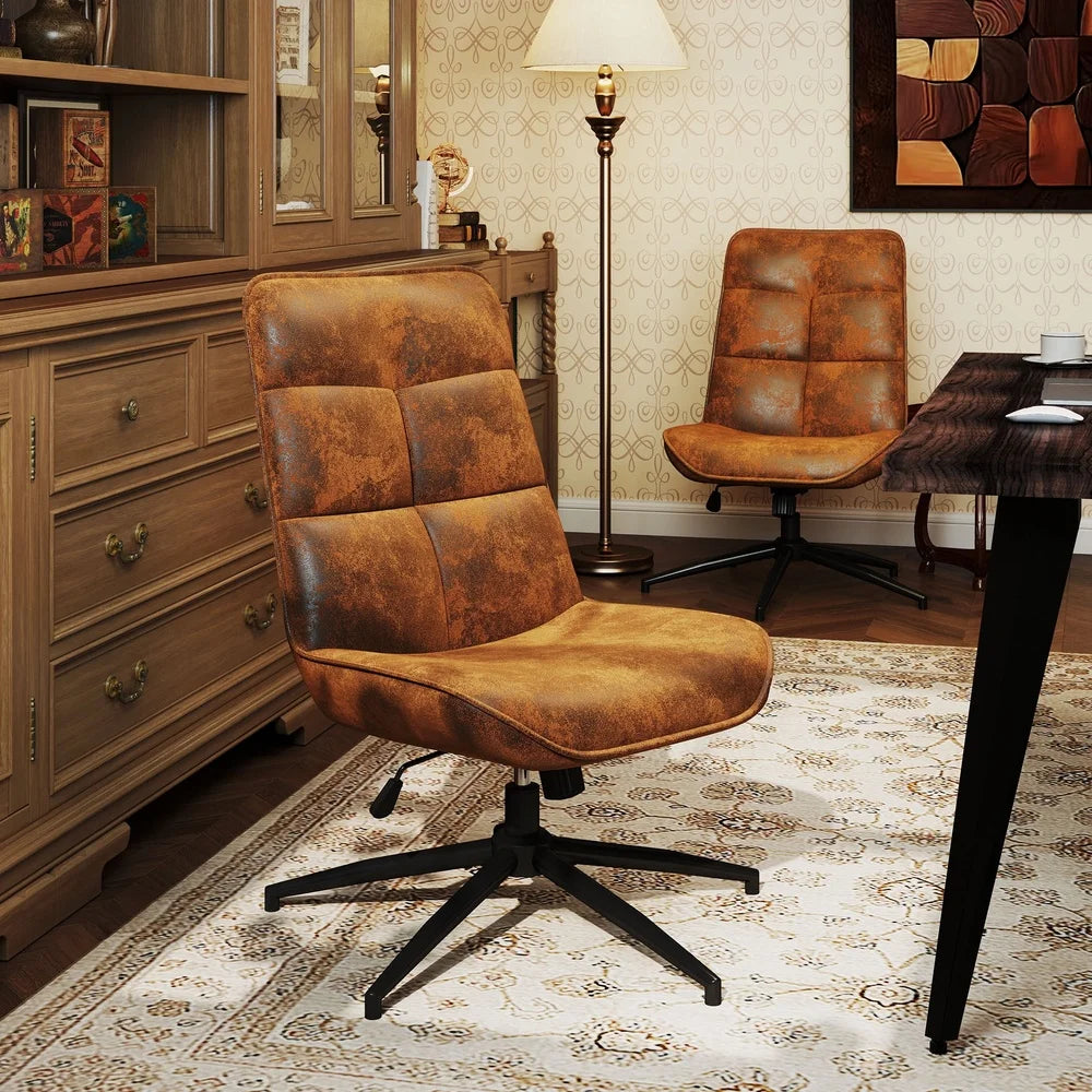 Adjustable Office Chair with 15° Tilt Comfortable Swivel Seat Modern Design Home and Office Use
