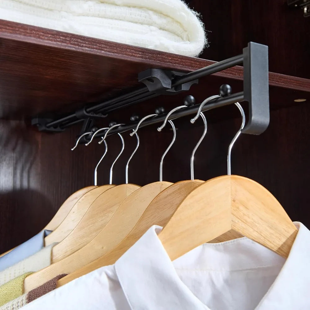 Wardrobe with 2 Drawer, 71 Inches Tall Armoire Wood Wardrobe with Multiple Storage for Bedroom, Living Room, Hallway