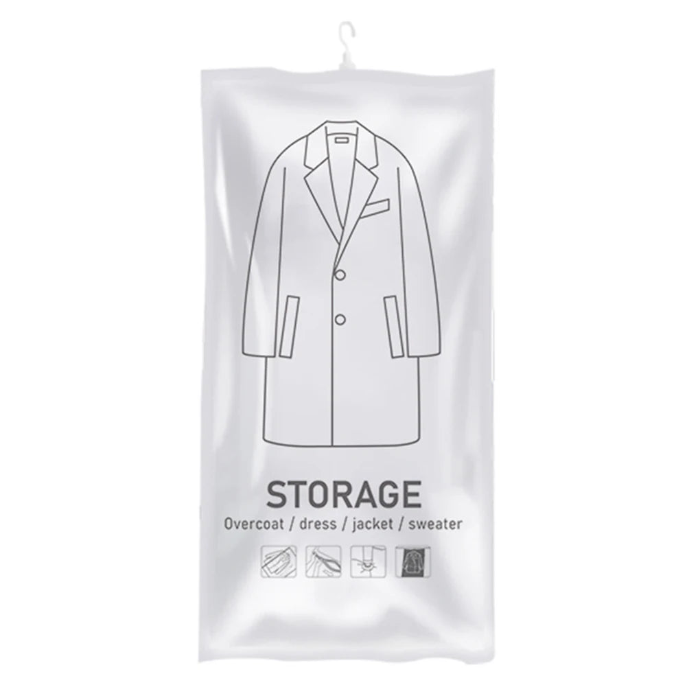 Space Saving Seal Organizer Hanging Vacuum Storage Bags Space Saving Seal Wardrobe Compressed Bag for Clothes Suits Dress Jacket