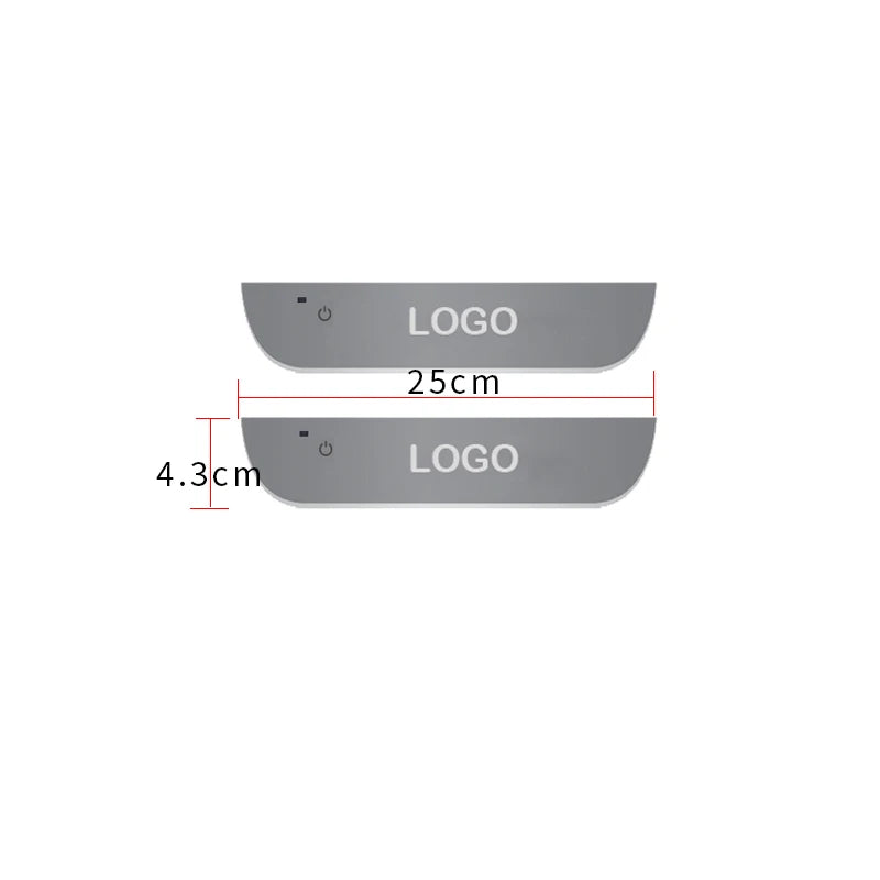 New Upgrade Customized Car Door Sill Lights Logo Dynamic RGB LED Car Pedal Scuff Threshold Plate Welcome Wireless Projector Lamp