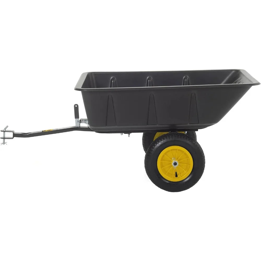 9393 LG7 Heavy-Duty ATV/UTV Hauling Trailer – 600 lb Capacity, Tilt Dump Frame & Rustproof Tub for Outdoor Work (10 Cu. Ft, Bla