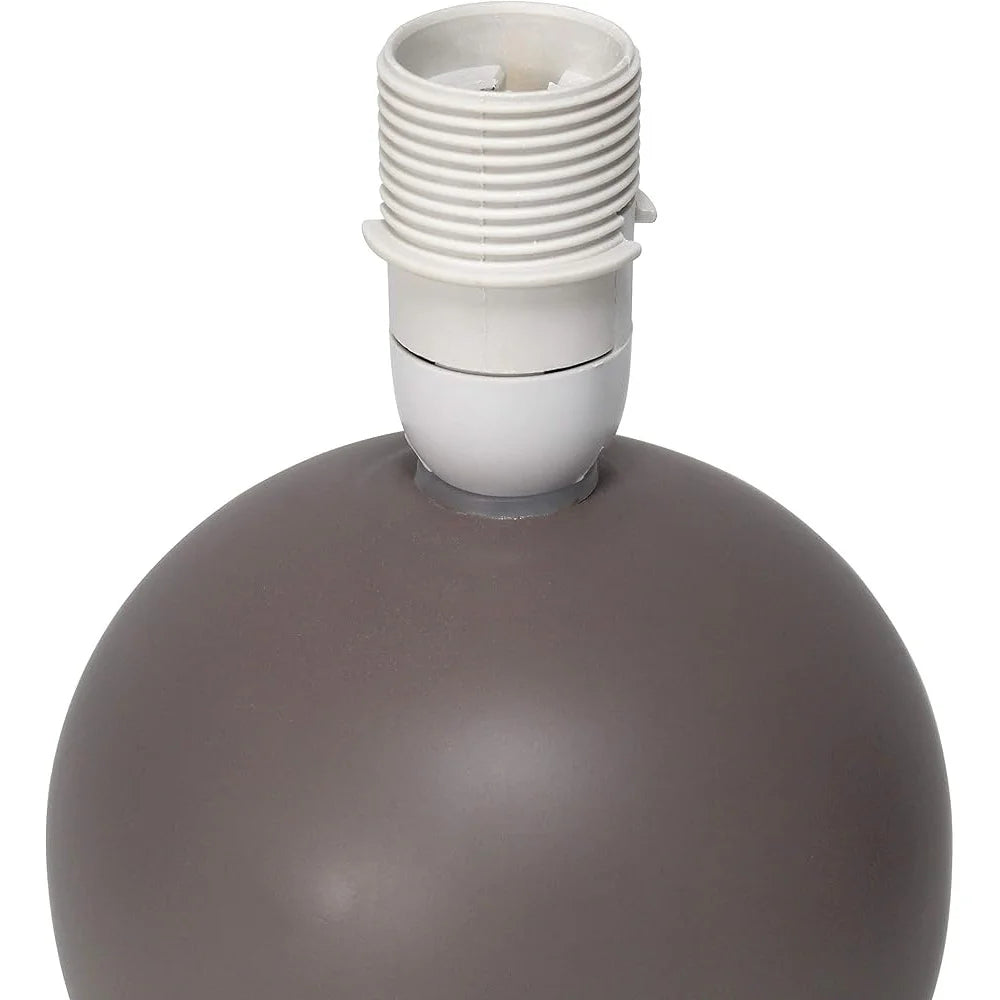 Mini Ceramic Globe Table Lamp Set 2 Pack with Fabric Shade Bedroom Living Room Office Kids Room Dorm 40W E12 Bulb