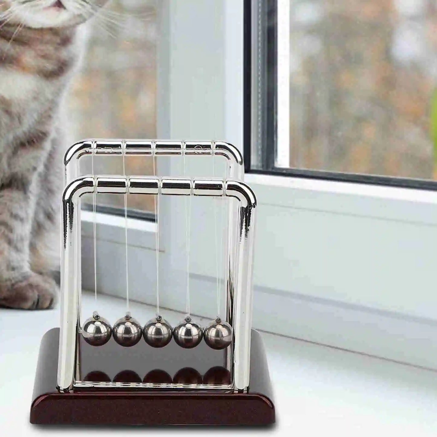 Square Shape Balance Pendulum Ball Toy Home Office Desk Table Ornament Gift