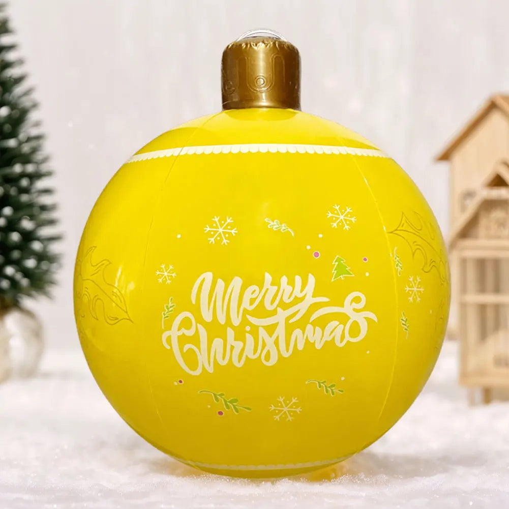 25 inch Christmas Ball PVC Inflatable Decoration Balls Xmas Tree Decorative Ball Ornaments New Year Outdoor 2024 Christmas Decor