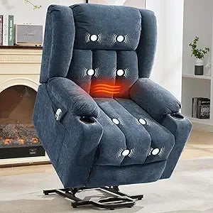 Power Lift Recliner Chair for Elderly, Lift Chair Recliners with Massage & Heat, Electric Lift Chair for Living Room, Bedroom(Br