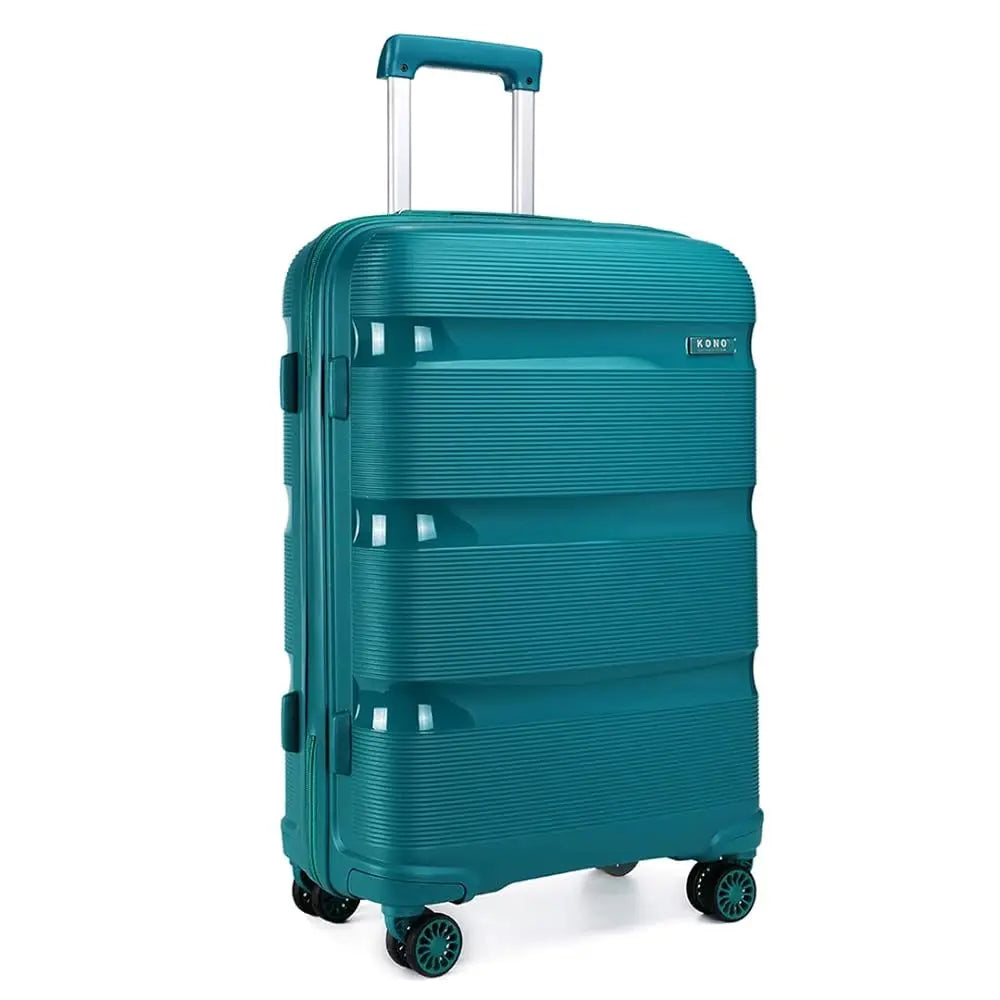 Kono 24 inch Medium Check in Luggage 66L TSA Lock Lightweight Polypropylene Hard Shell Suitcase