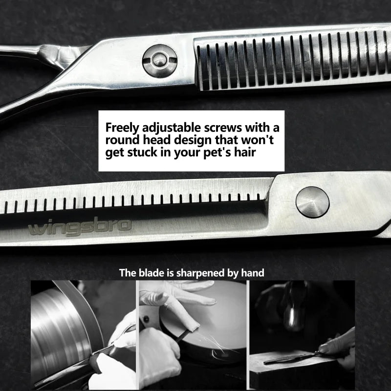 7.5 inch Thinning scissors for pet groomers, thinning scissors for dog grooming,dog hair scissors