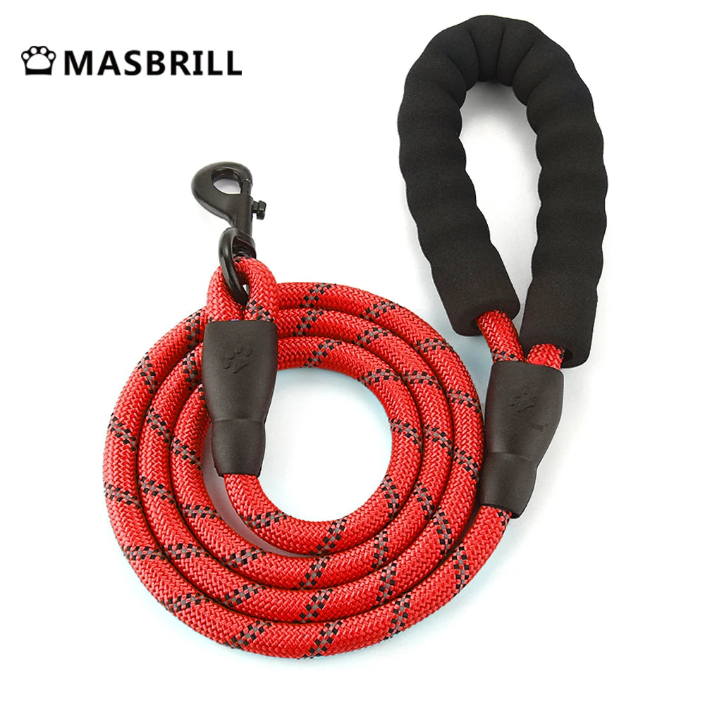 MASBRILL Dog Harness No Pull Nylon Adjustable Reflective Dog Vest Harness 2 Metal Leash Hooks Easy Control Handle Walking