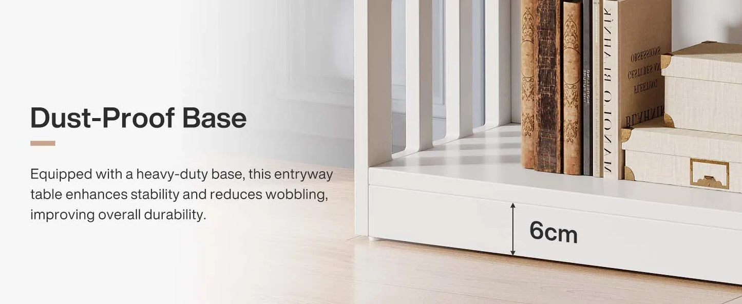 Tribesigns Modern Console Table for Entryway, 41.34-Inch White Sofa Table Behind The Couch with 3-Tier Storage, Narrow Hallway Furniture for Living Room