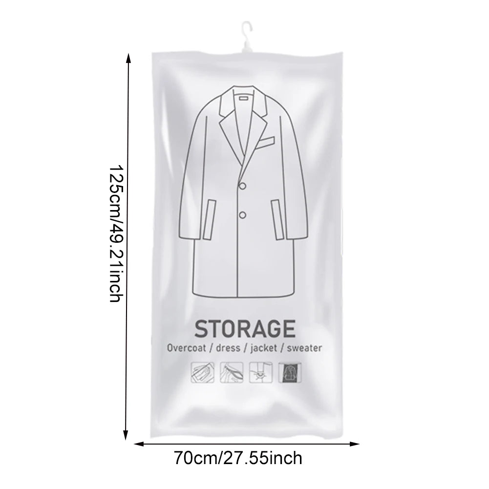 Space Saving Seal Organizer Hanging Vacuum Storage Bags Space Saving Seal Wardrobe Compressed Bag for Clothes Suits Dress Jacket