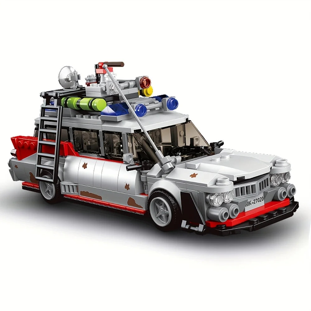 Classic Film Car Model Building Kit, Ideal Gift for Adult Hobbyists and Collectors, Ghost Theme, Christmas Party Favor
