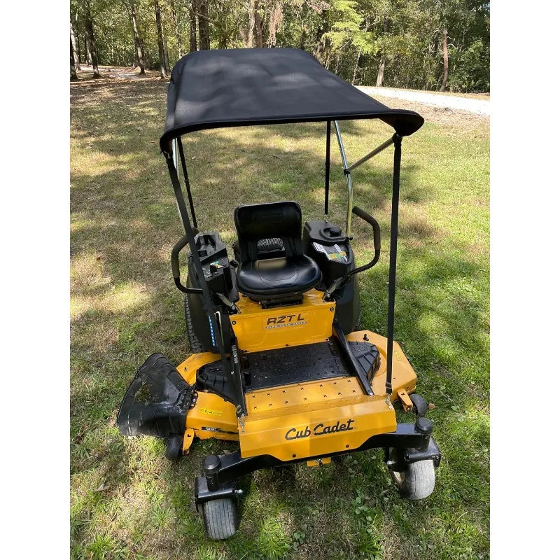 Sun Shade Canopy in Black for Zero Turn Lawn Mower - Fits Kubota, Bad Boy, Cub Cadet, Troy-Bilt & Others - Reduce Heat and Glare