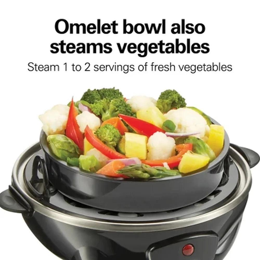 Electric Egg Cooker 7-Egg Boiler Poacher Steamer 300W Omelet Maker One-Touch Cooking Perfect Eggs Fast Breakfast Kitchen