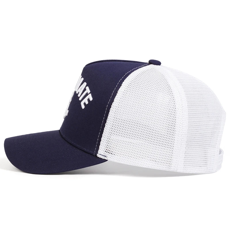 2pcs/set Unisex FIRST MATE/CAPTAIN Embroidery Baseball Net Caps Spring and Summer Outdoor Adjustable Casual Hats Sunscreen Hat