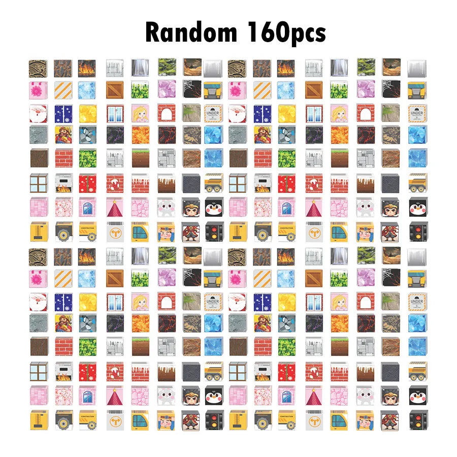 80-160Pcs Building Blocks Magnet Toy Mine DIY Game Scene Assembled Magnetic Block Building Blocks Children Puzzle Model Gift