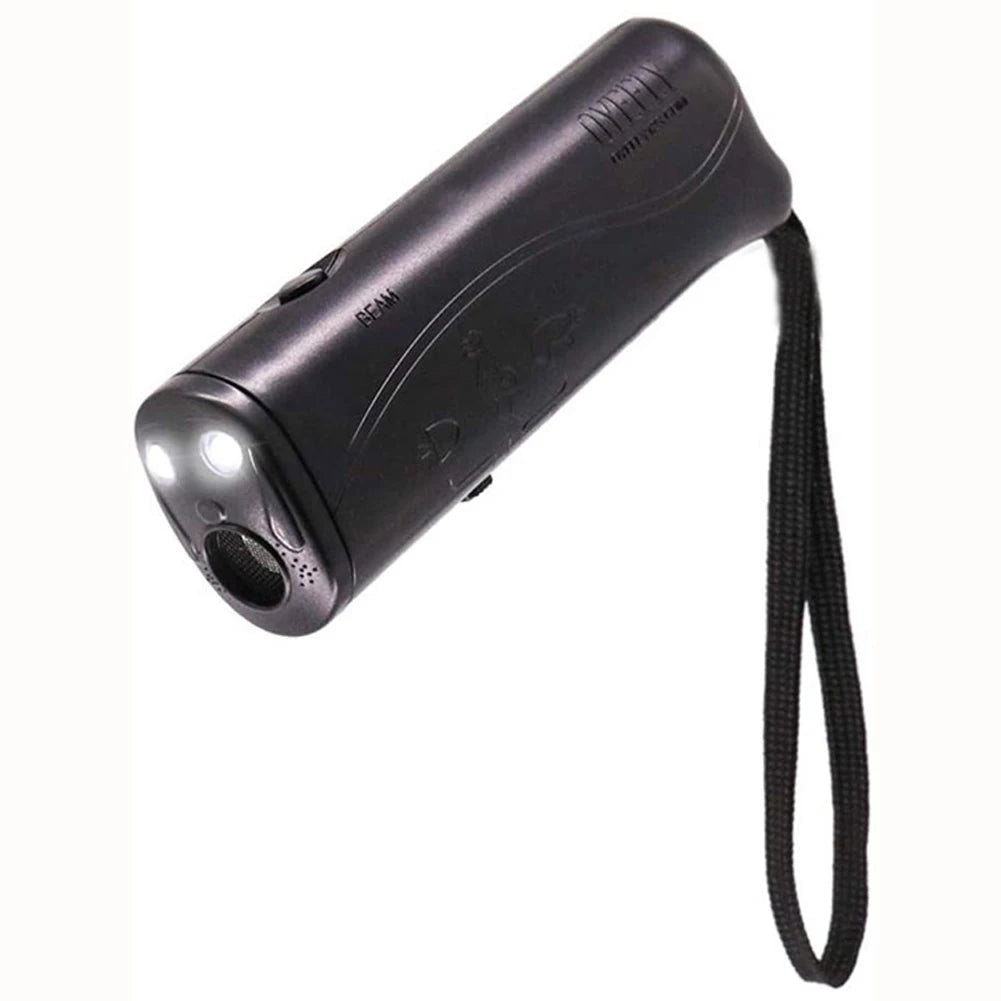 Ultrasonic Anti Barking Equipment Lightweight with LED Flashlight Stop Bark Training Device Plastic for Pet Training Accessories