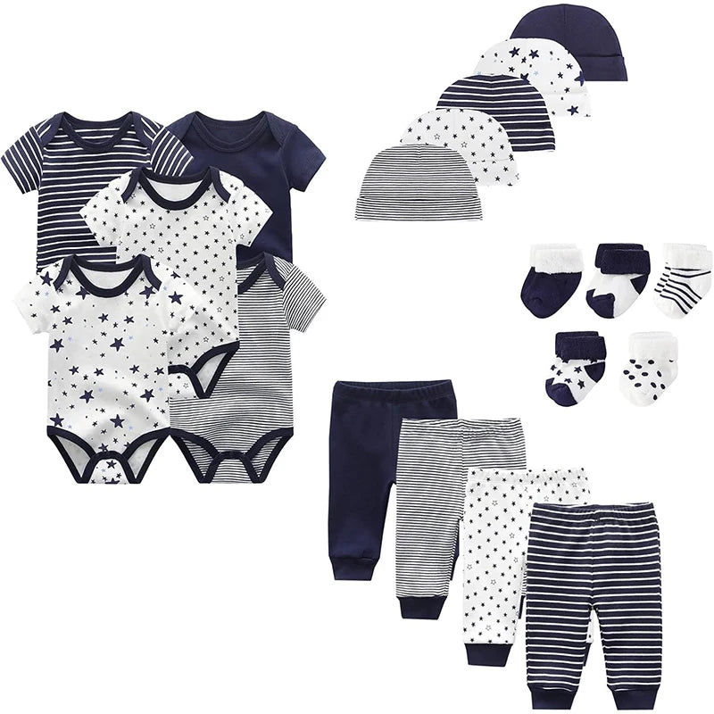 Unisex Baby Boy Girl Layette Sets Bodysuits Pants 19 Packs