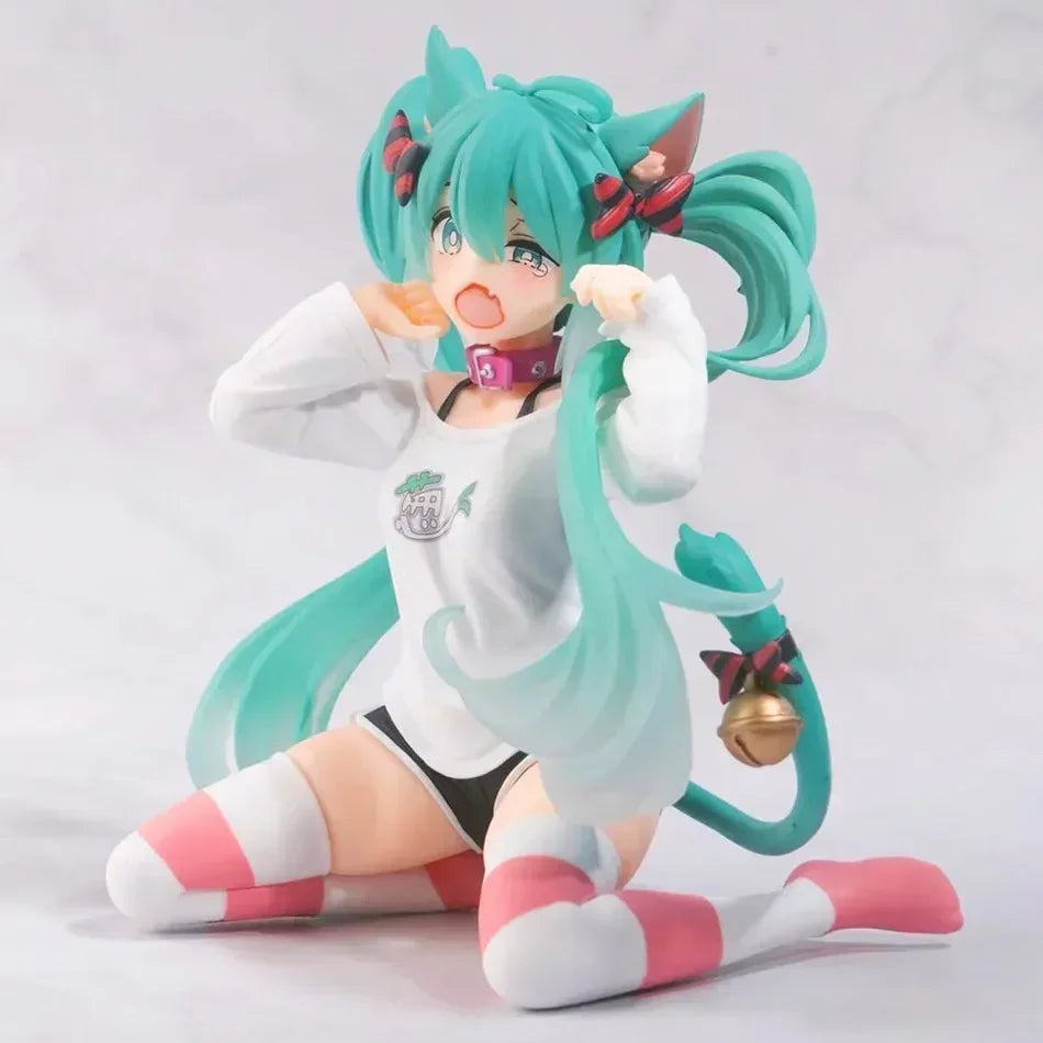 In Stock Hatsune Miku Nekomimi T-Shirt Ver. Vocaloid Collectible Anime Figure Model Toys