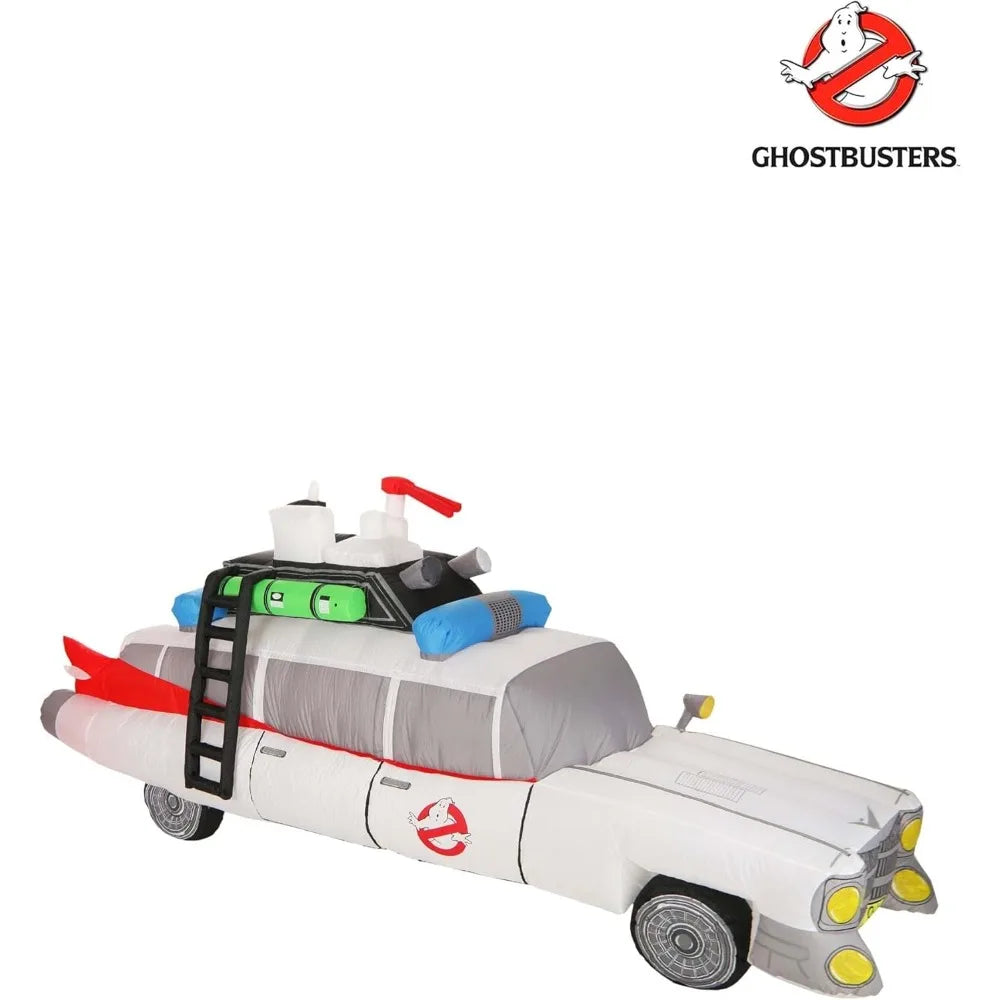 Ghostbusters Inflatable Ecto-1 Car Halloween Decoration - Indoor Outdoor Lawn Yard Ghostbusters Blow-Up Decor