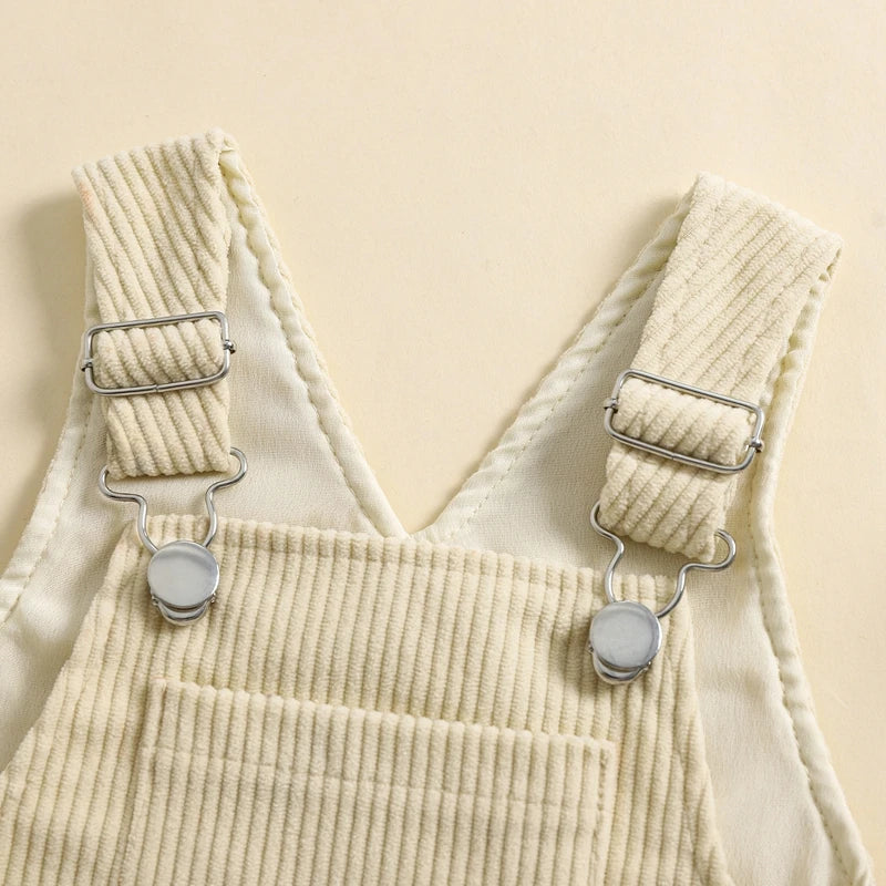 2024-07-18 Lioraitiin 3-24M Baby Girl Summer Overalls Infant Wide Leg Solid Color Jumpsuit Front Pocket Suspender Pants Outfits