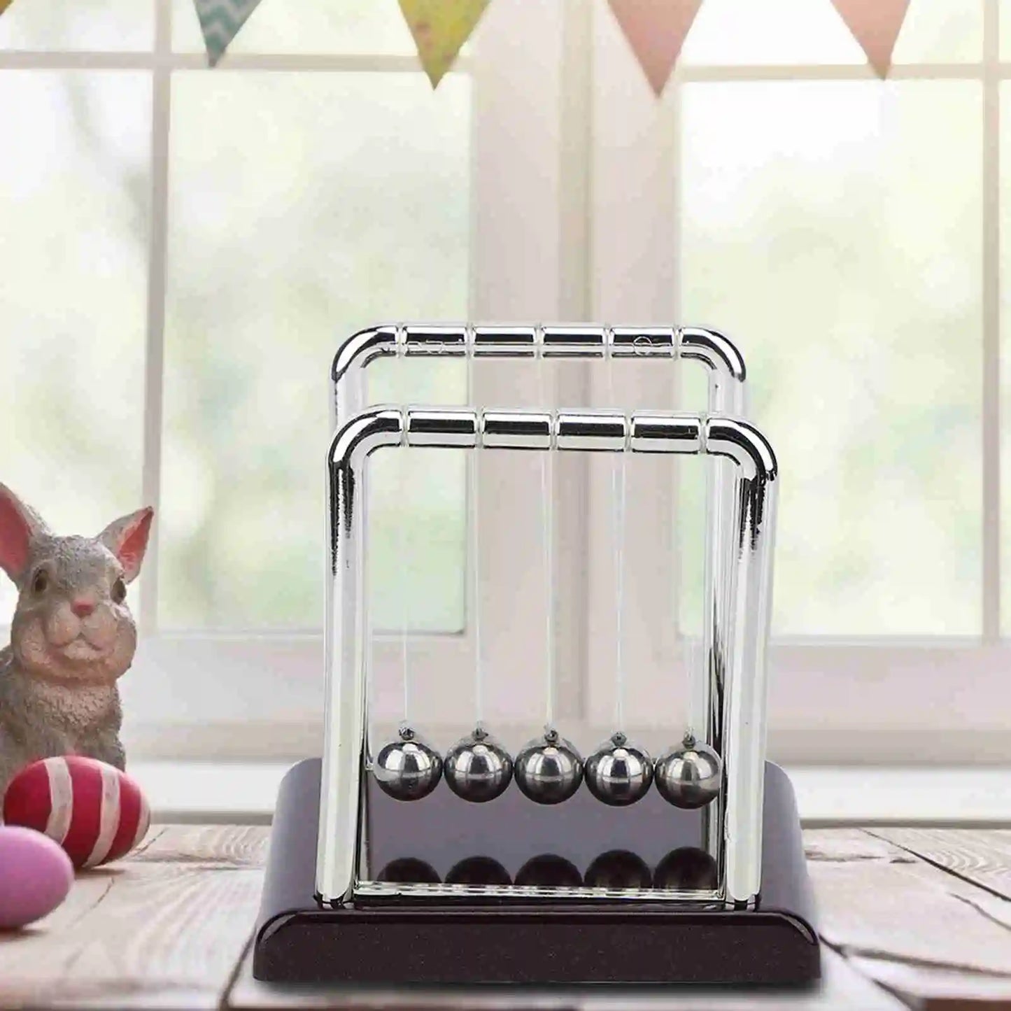 Square Shape Balance Pendulum Ball Toy Home Office Desk Table Ornament Gift